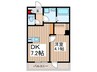 KOMA上尾五番町 1DKの間取り