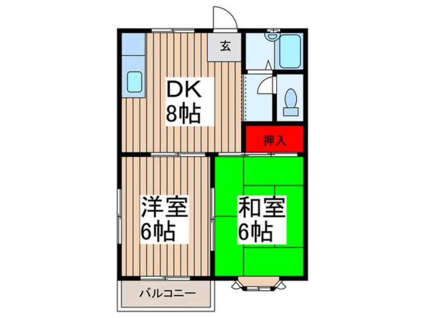 間取図 サンワハイツ國京