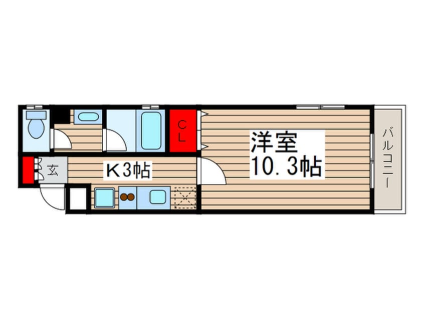間取図 ボヌ－ル大久保
