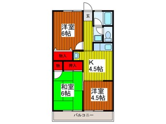 間取図 シティハイム　ジﾕネス