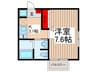 キャメル川越旭町Ⅱ 1Kの間取り