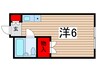 サントリニ宇田川 1Rの間取り