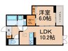 オークビレッジ 1LDKの間取り