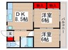 コ－ポ土谷 2DKの間取り