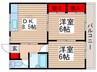 コ－ポ土谷 2DKの間取り