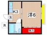 ﾊｲﾑ橋本B 1Kの間取り