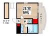 ジュネパレス長谷川 1Kの間取り