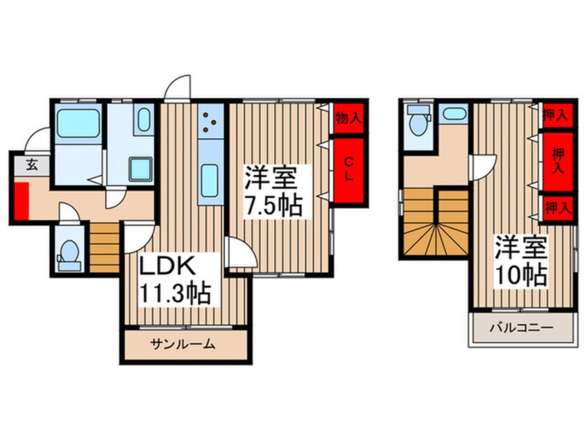 間取図 仮）富士見市水子貸戸建