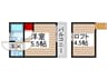 タウンコート稔台 1Kの間取り