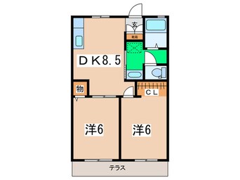 間取図 アズ－ルナカオ