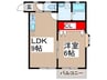 コンフォ－ト美原 1LDKの間取り