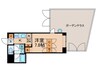 ZOOM西早稲田 1Kの間取り