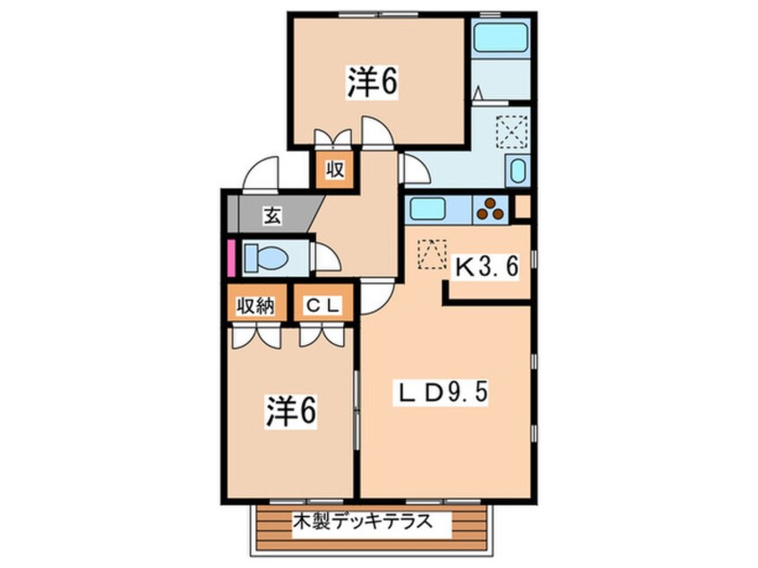 間取図 ﾋﾙﾄｯﾌﾟﾂﾊﾞｷ市ｹ尾　Ａ