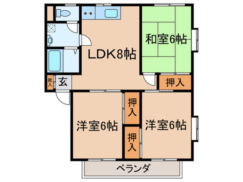 間取図 エスポワ－ル弐番館