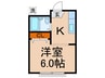 コ－ポイマイ 1Kの間取り