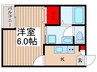 アデライデ東浦和 1Kの間取り
