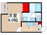 アデライデ東浦和 1Kの間取り
