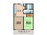 リビエ－ルダイワマンション 2Kの間取り
