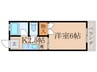 アドレム白鷺 1Kの間取り