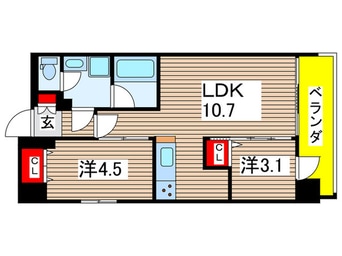 間取図 ｱｰﾊﾞﾈｯｸｽ菊川