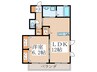 グリーンハウス 1LDKの間取り