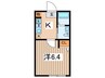 ParkCasa三ツ境 1Kの間取り
