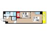 Grazie船橋 1DKの間取り