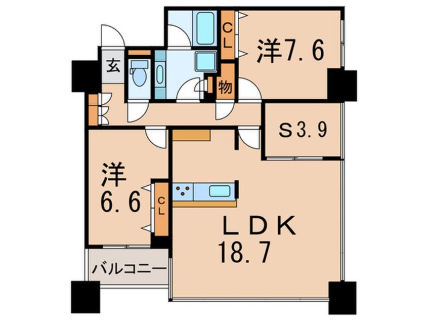 間取図 ﾚｼﾞﾃﾞｨｱﾀﾜｰ上池袋（ﾀﾜｰ棟）