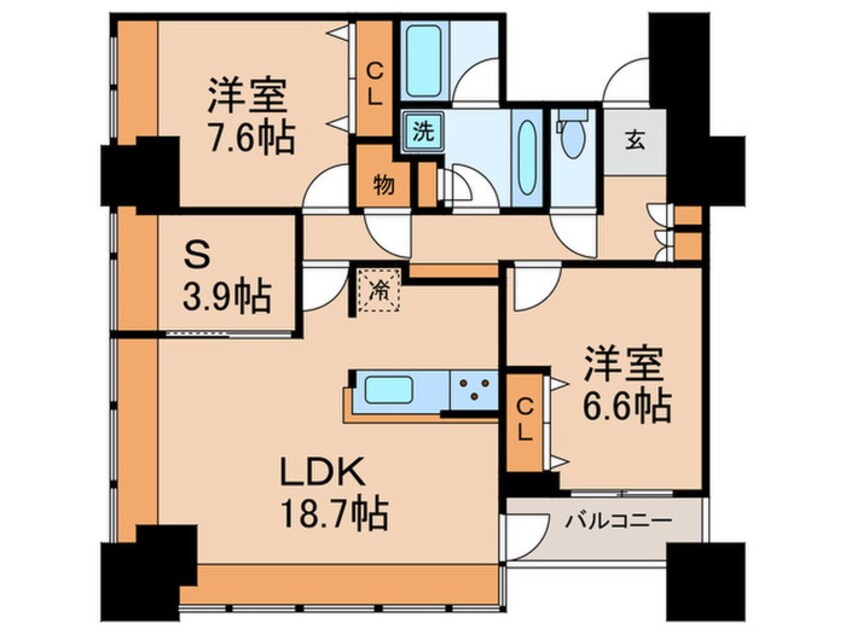 間取図 ﾚｼﾞﾃﾞｨｱﾀﾜｰ上池袋（ﾀﾜｰ棟）