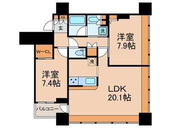 間取図 ﾚｼﾞﾃﾞｨｱﾀﾜｰ上池袋（ﾀﾜｰ棟）