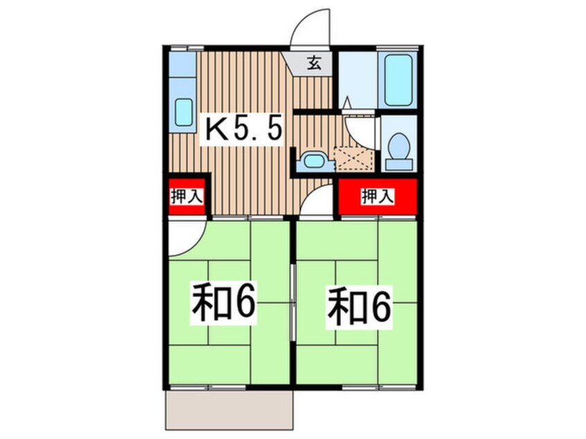 間取図 グリーンハイツA