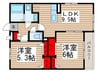 ミリアビタ響 2LDKの間取り