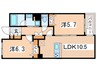 ﾚｼﾞﾃﾞｨｱﾀﾜｰ上池袋(ﾊﾟｰｸ棟) 2LDKの間取り