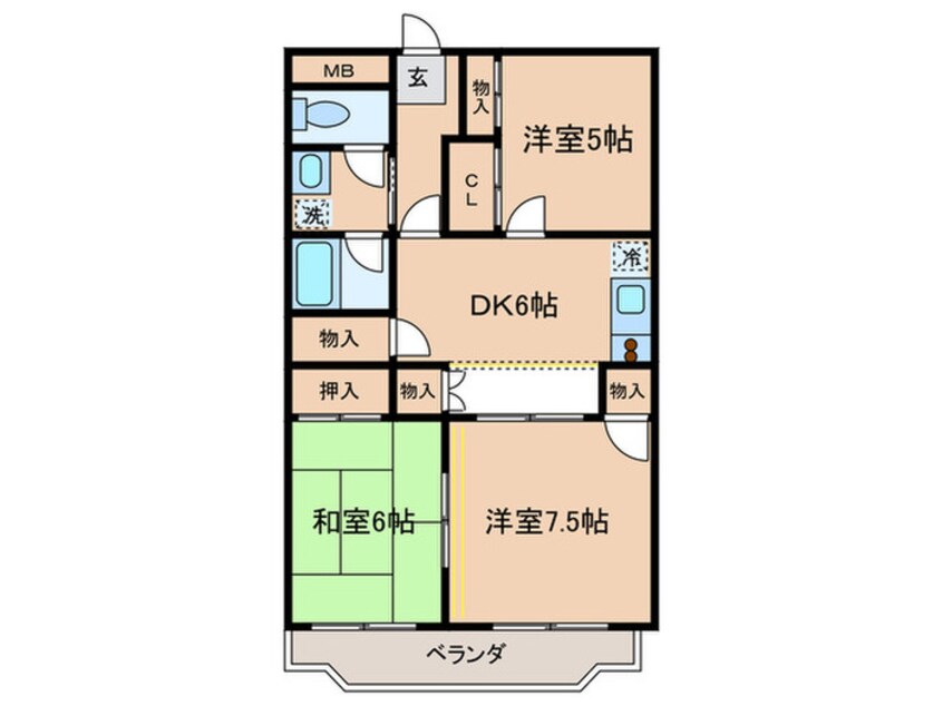 間取図 サンフラワーマンション