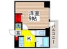 グランヴィラ・サン 1Kの間取り