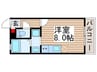 エコーハイツ 1Rの間取り
