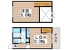 エコーハイツ 1LDKの間取り