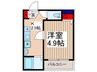 MELDIA西川口Ⅱ 1Kの間取り