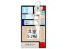 MELDIA西川口Ⅱ 1Kの間取り