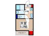 MELDIA西川口Ⅱ 1Kの間取り