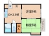 第二青山ハイツ 2DKの間取り