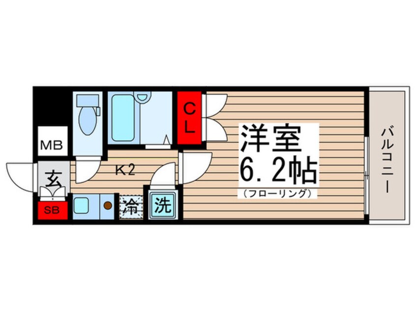 間取図 サンテミリオン門前仲町(203)