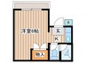 山本ハイツ 1Kの間取り