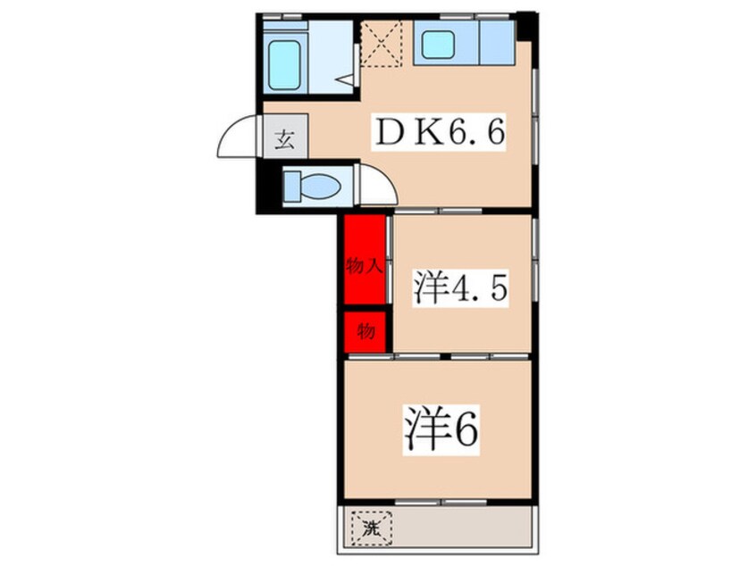 間取図 本町ト－ホ－ハイム