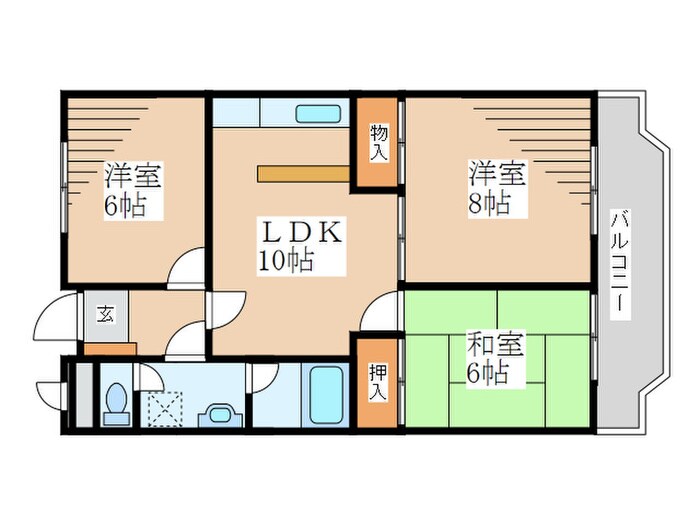 間取り図 ノ－ブル北田園