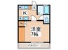 サンコ－トアオイ 1Kの間取り
