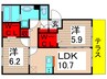 カルデア 2LDKの間取り
