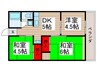シティハイム六実 3DKの間取り