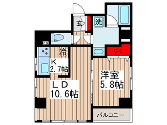 間取図 ﾊｰﾓﾆｰﾚｼﾞﾃﾞﾝｽ月島#002