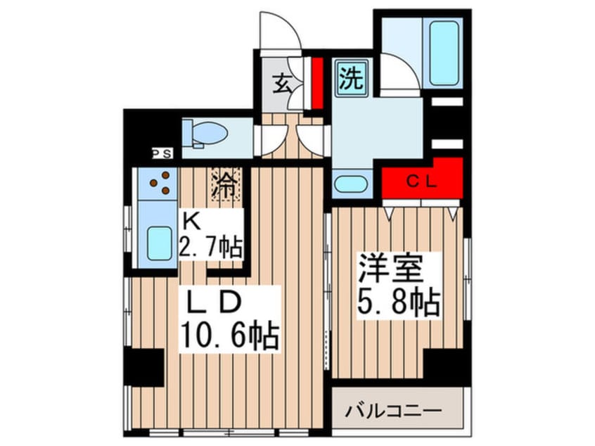 間取図 ﾊｰﾓﾆｰﾚｼﾞﾃﾞﾝｽ月島#002